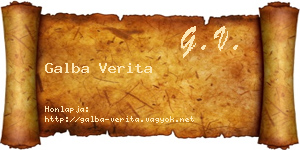Galba Verita névjegykártya